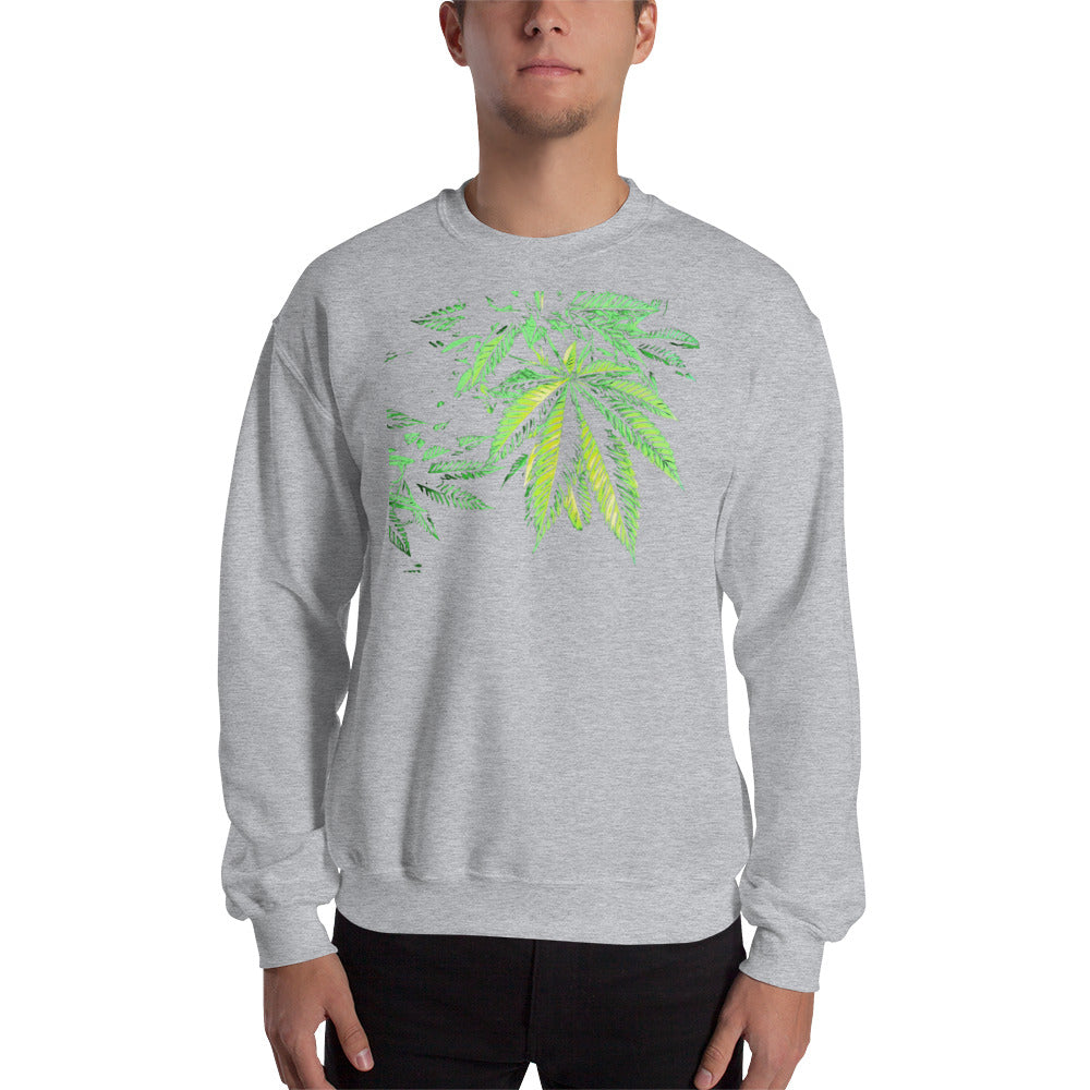 9 Finger Cannabis Leaf Unisex Sweatshirt