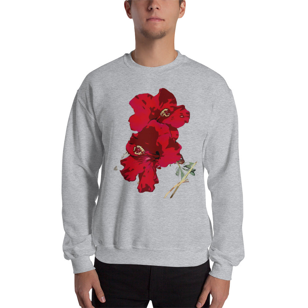 Twin Hibiscus Flowers Unisex Sweatshirt