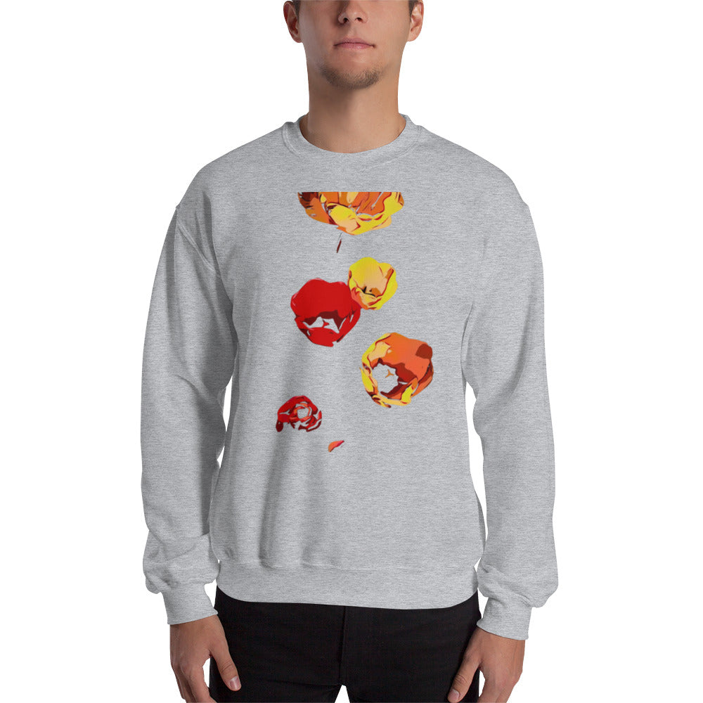 Red and Yellow Tulip Flowers Unisex Sweatshirt