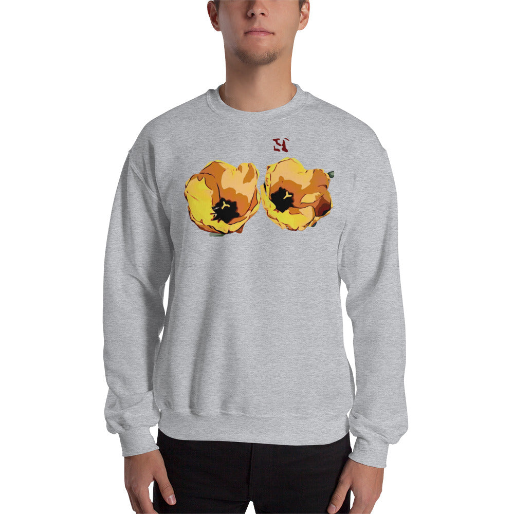 Yellow Tulip Flowers Unisex Sweatshirt