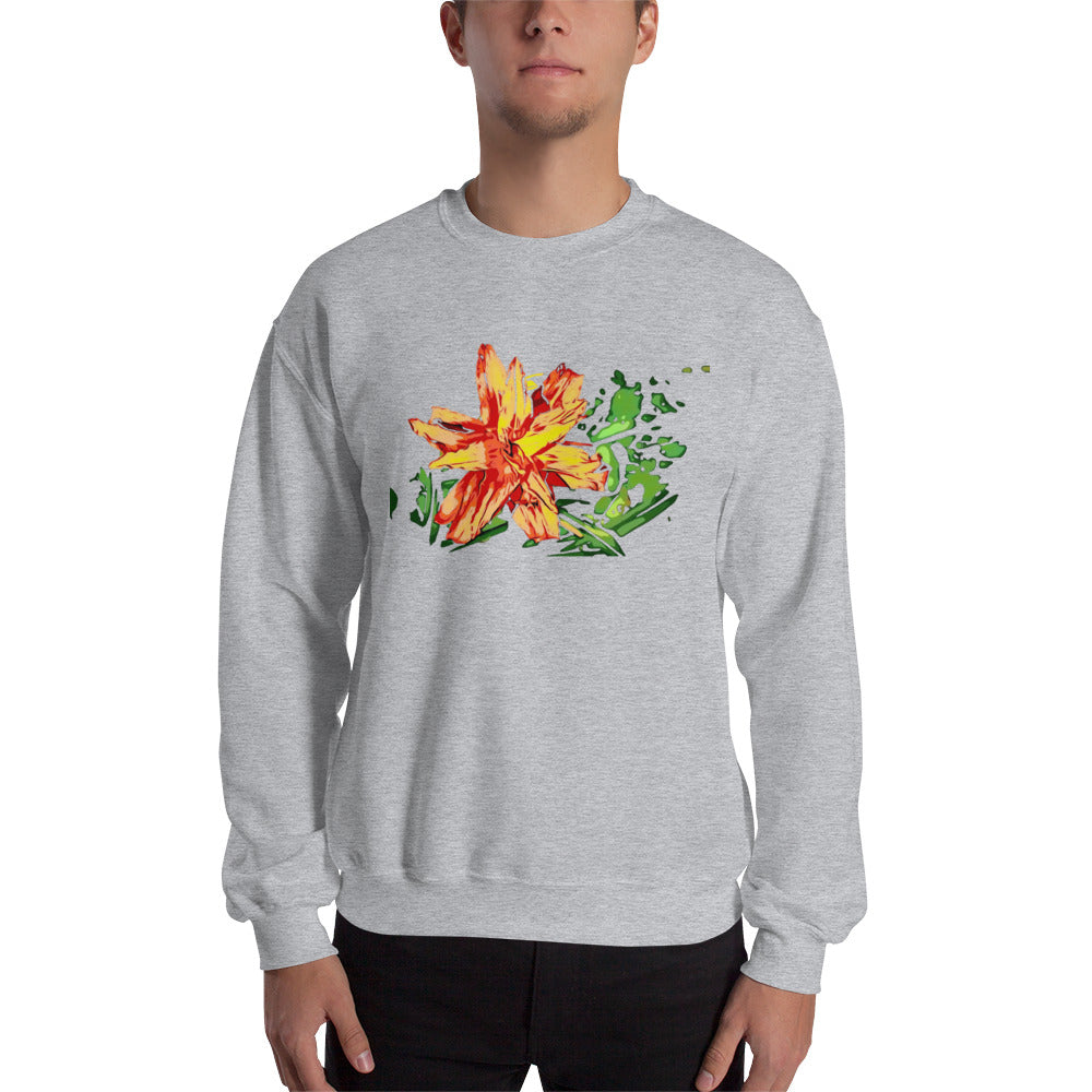 Orange Flower Unisex Sweatshirt