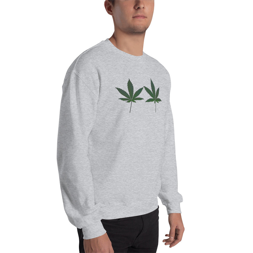 Green Cannabis Leaves Plant Unisex Sweatshirt