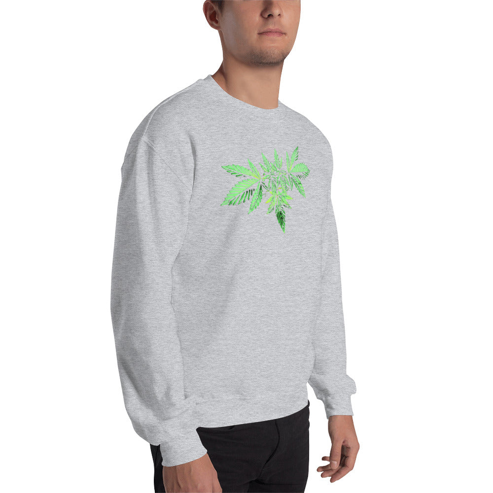 Symmetrical Leaf Cannabis Plant Unisex Sweatshirt