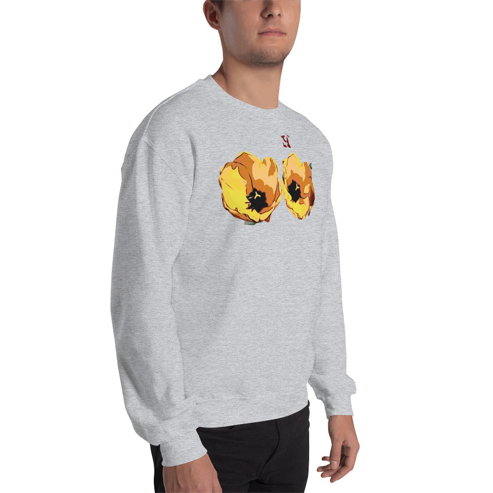 Yellow Tulip Flowers Unisex Sweatshirt