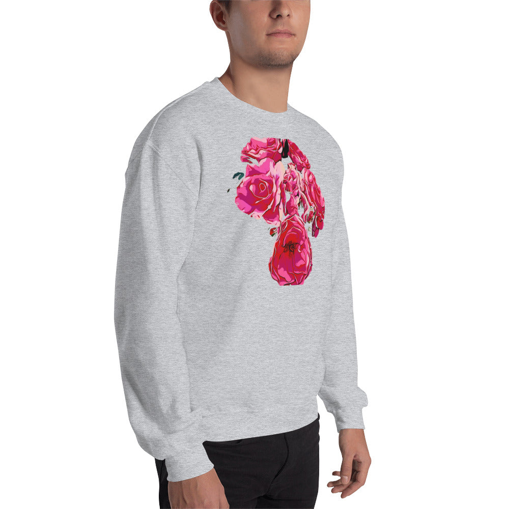 Pink Rose Flowers Unisex Sweatshirt