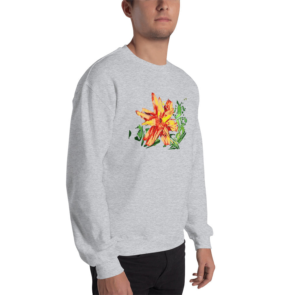 Orange Flower Unisex Sweatshirt