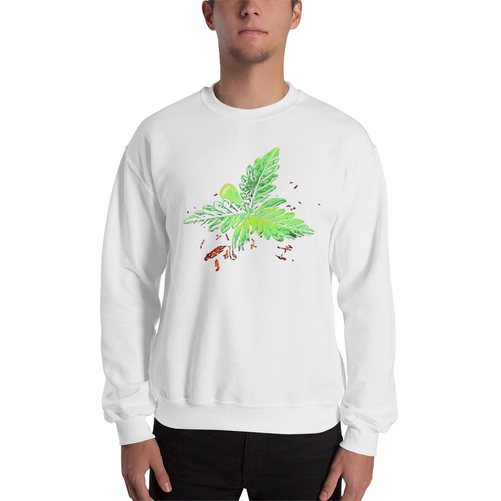 3 Leaf Trifoliate Cannabis Plant Unisex Sweatshirt