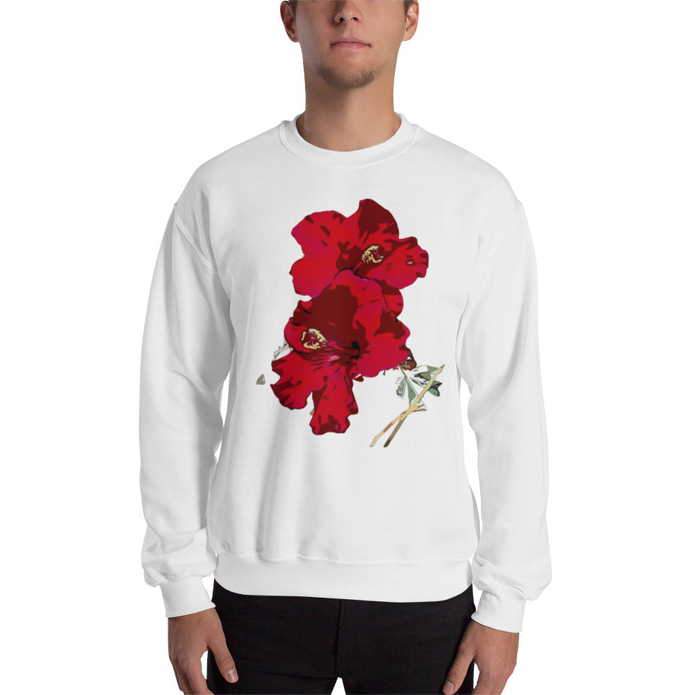 Twin Hibiscus Flowers Unisex Sweatshirt