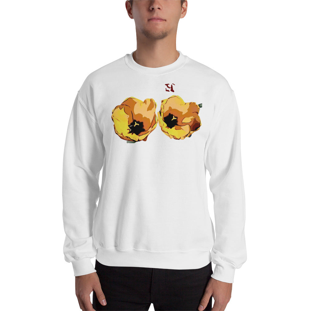 Yellow Tulip Flowers Unisex Sweatshirt