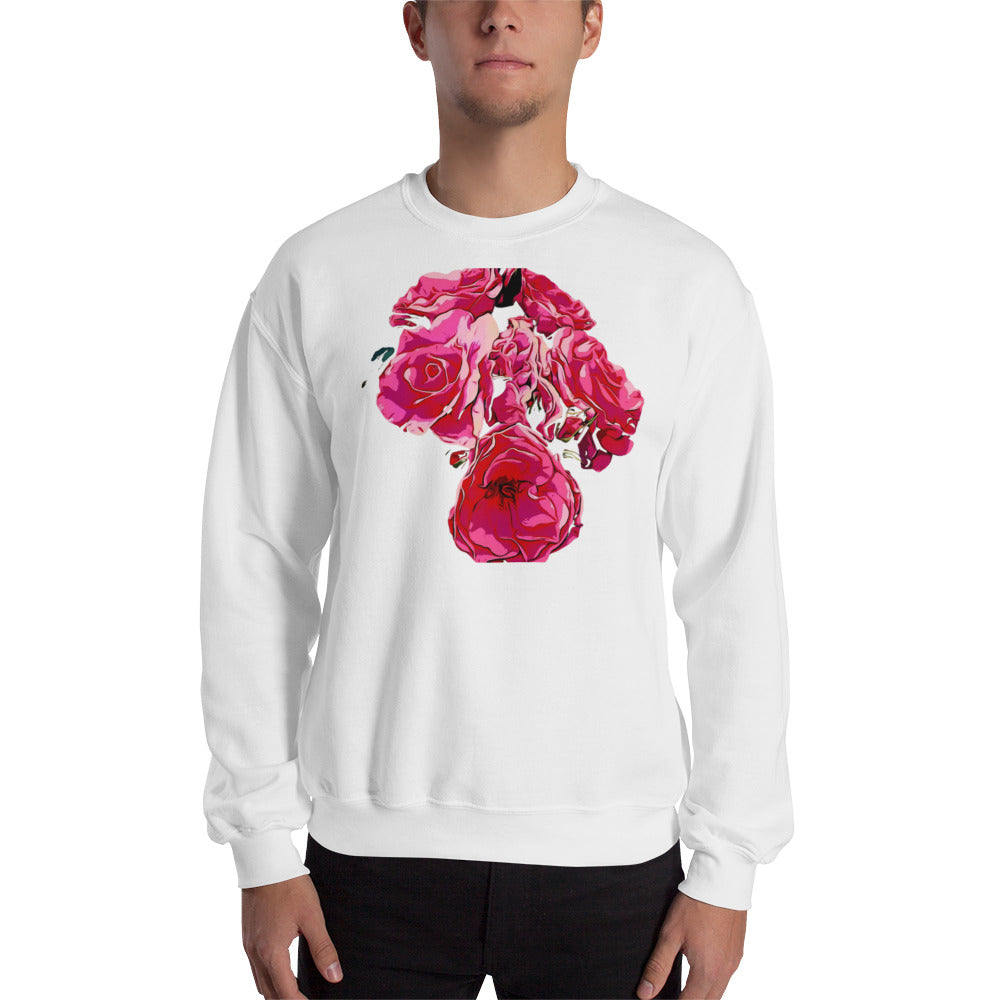 Pink Rose Flowers Unisex Sweatshirt