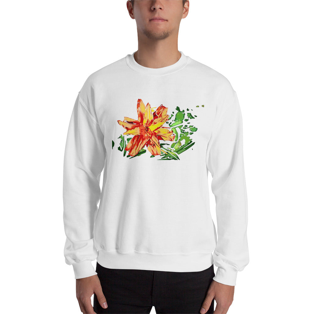 Orange Flower Unisex Sweatshirt