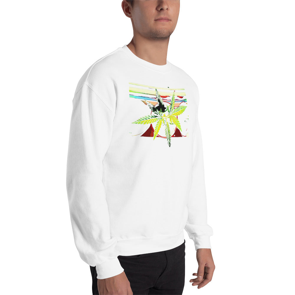 Stripey Cannabis Plant Unisex Sweatshirt