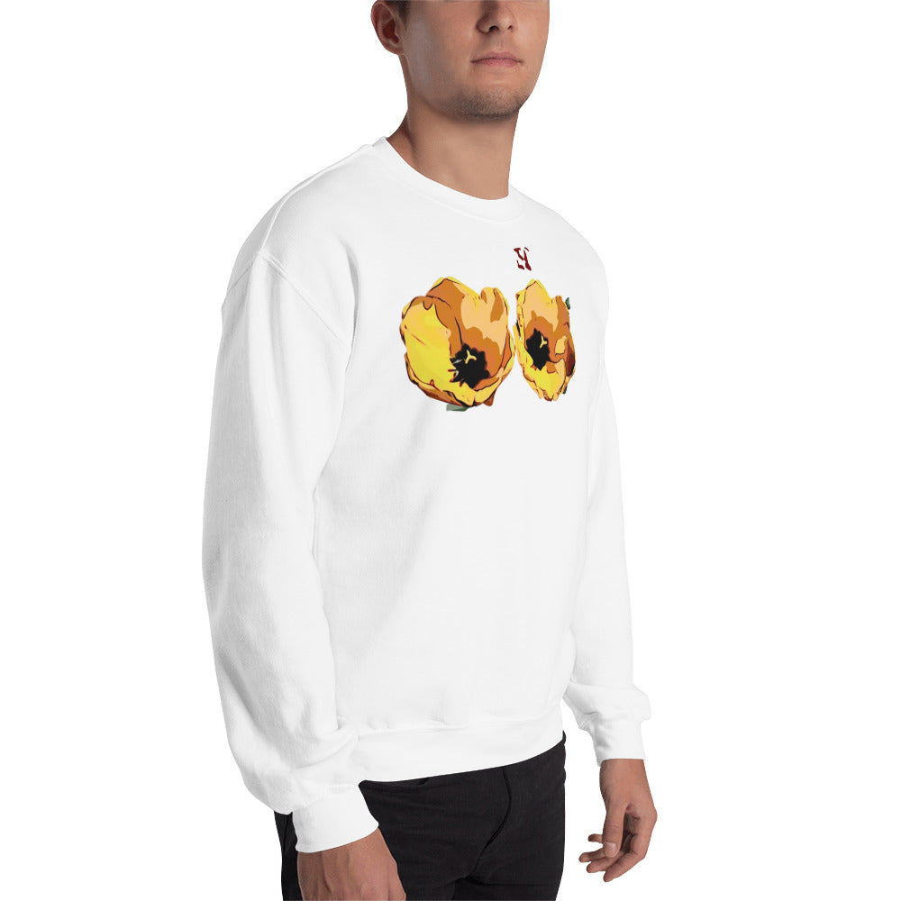 Yellow Tulip Flowers Unisex Sweatshirt