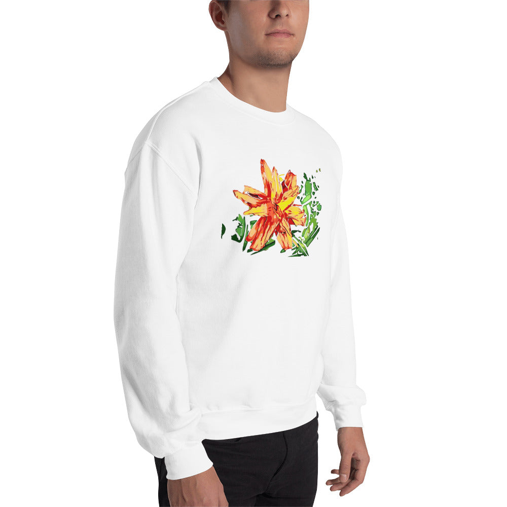 Orange Flower Unisex Sweatshirt