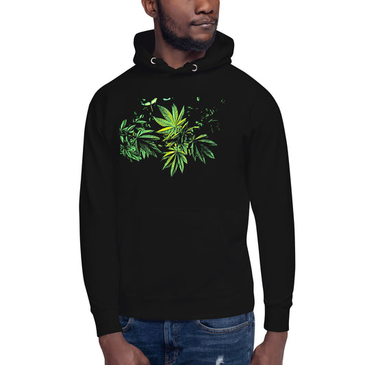 3 Big Cannabis Leaves Unisex Hoodie