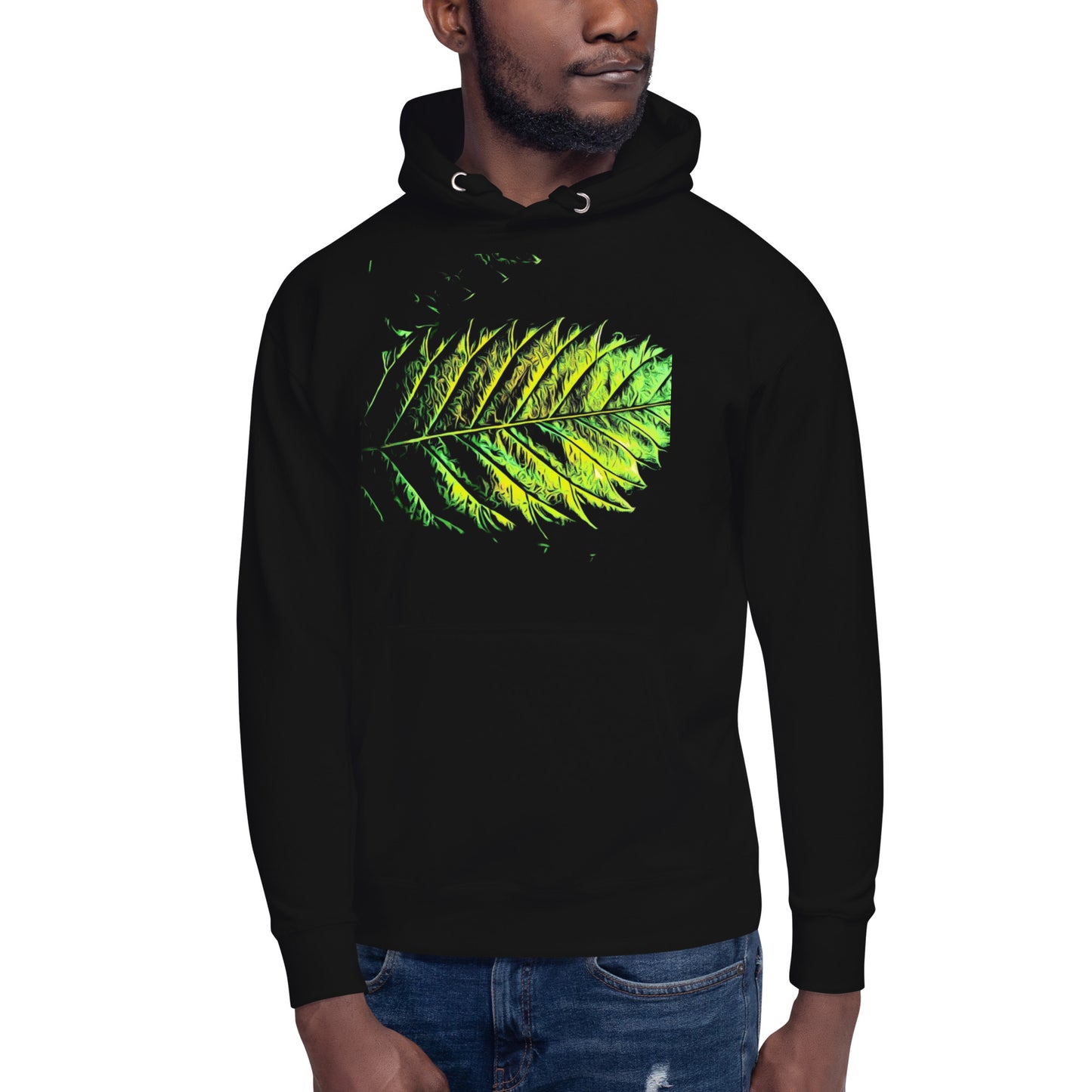Double Serrated Cannabis Leaf Unisex Hoodie