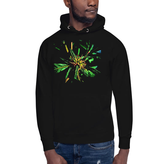 Red Flowering Cannabis Plant Unisex Hoodie