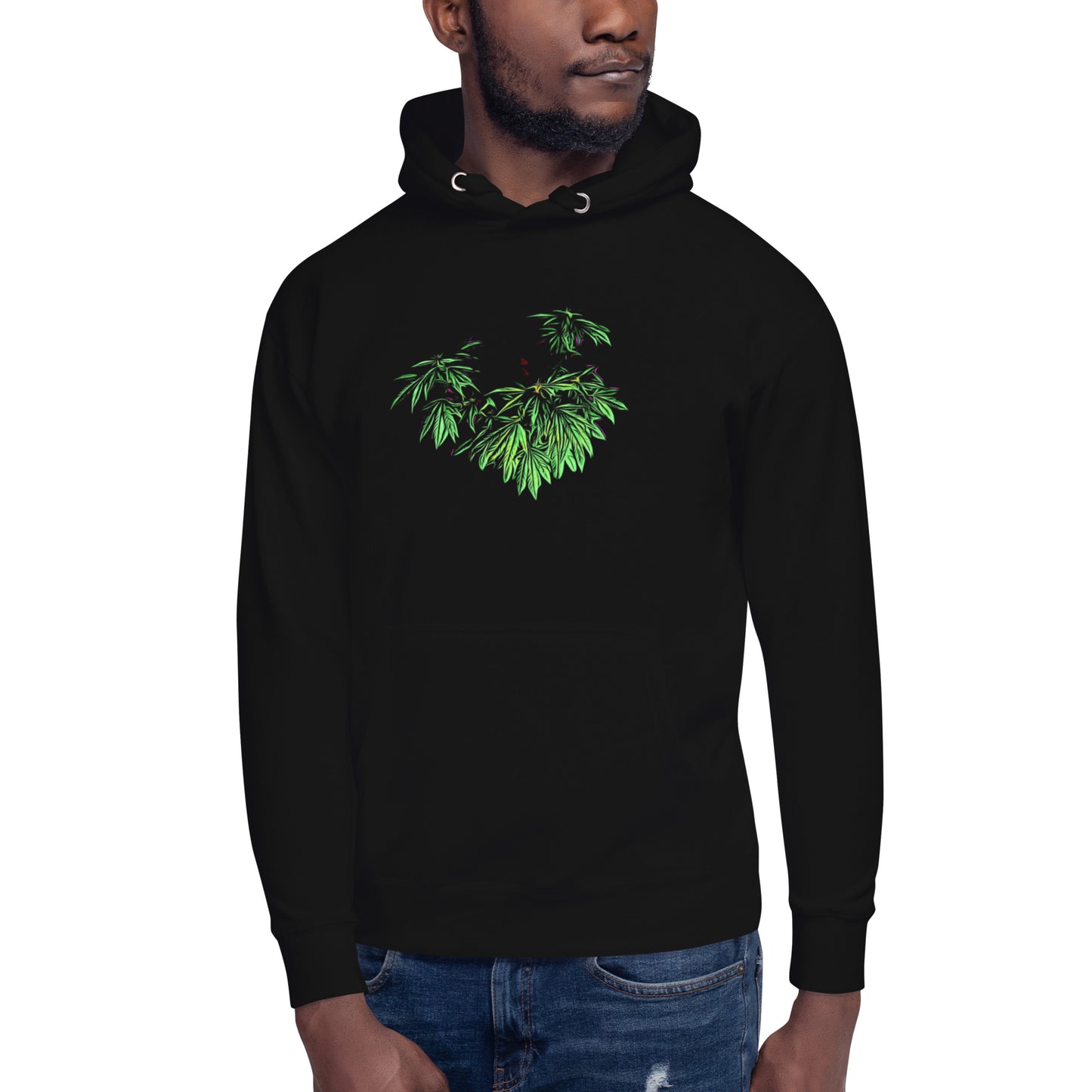 Heart Shaped Cannabis Plant Unisex Hoodie
