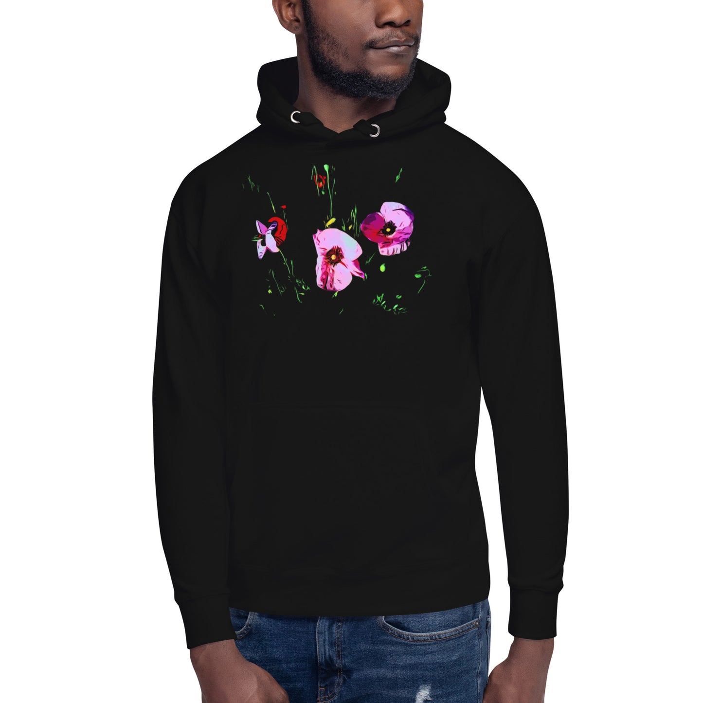 Field of Pink Poppy Flowers Unisex Hoodie
