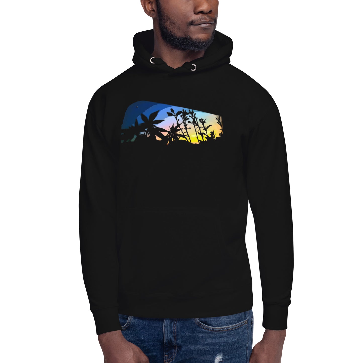 Cannabis and Starflower Moon Unisex Hoodie