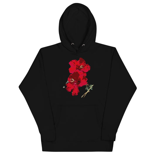 Twin Hibiscus Flowers Unisex Hoodie