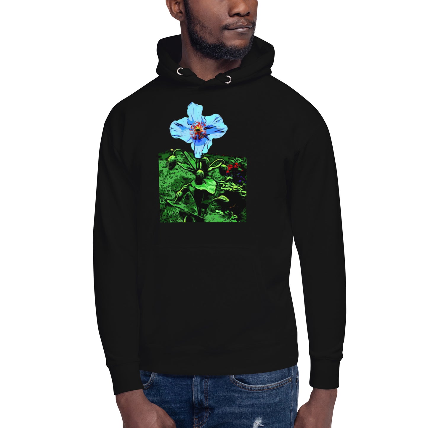 Blue Poppy Flower Unisex Hoodie