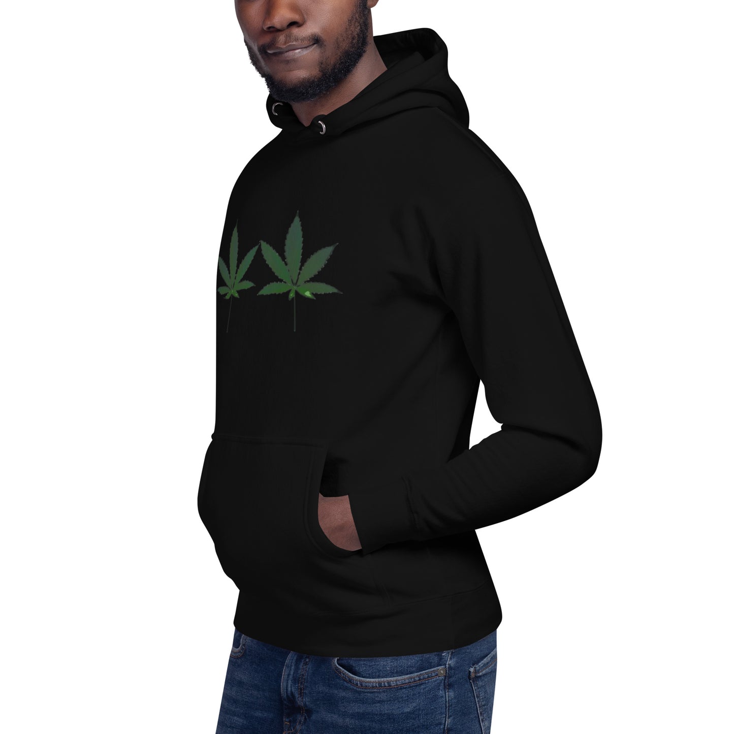 Green Cannabis Leaves Unisex Hoodie