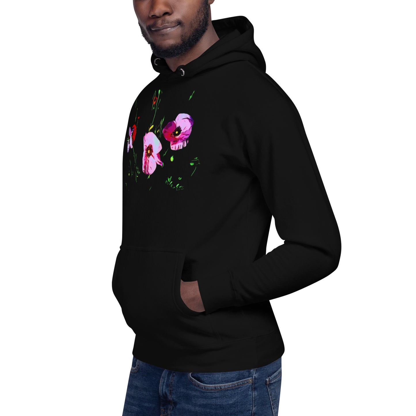 Field of Pink Poppy Flowers Unisex Hoodie