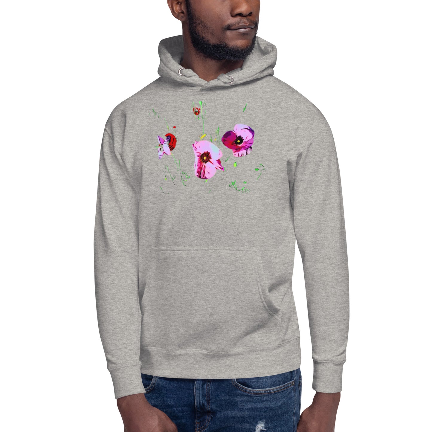 Field of Pink Poppy Flowers Unisex Hoodie