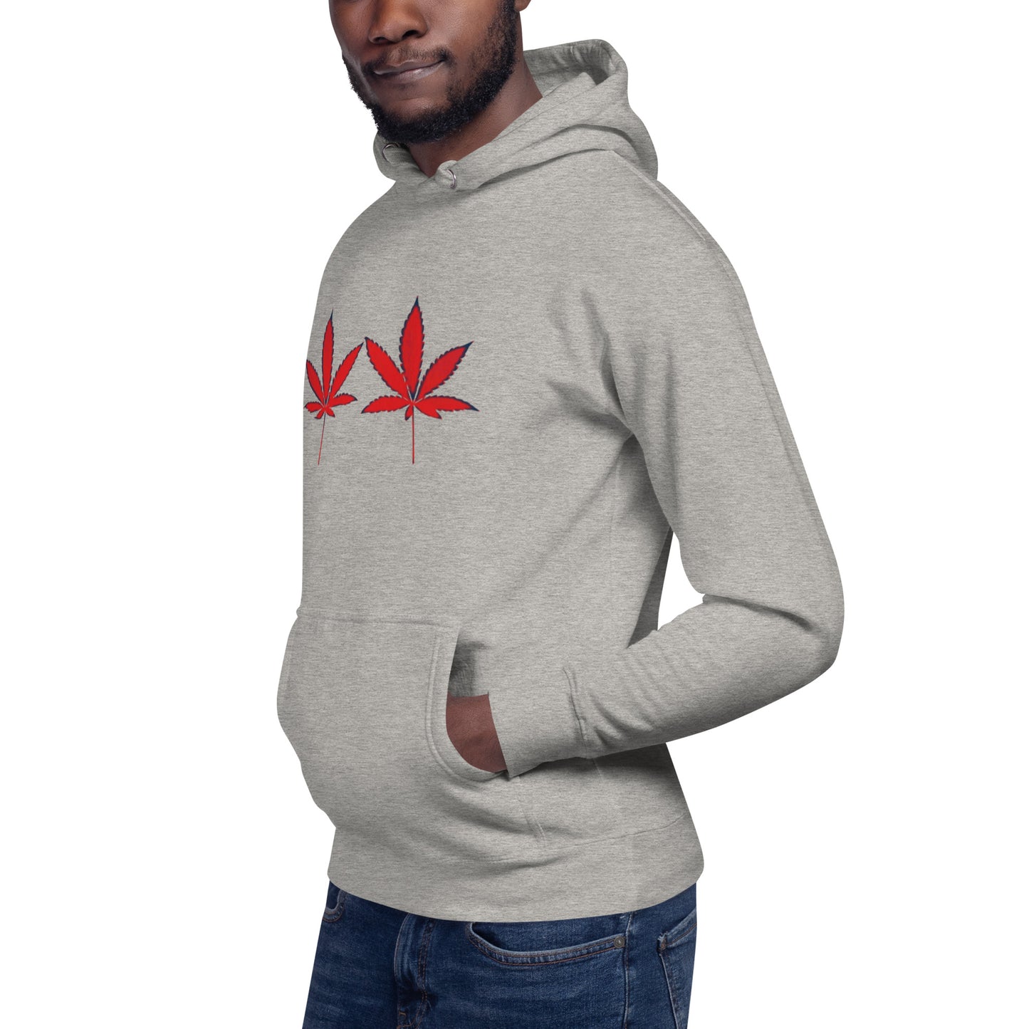 Red Cannabis Leaf Unisex Hoodie