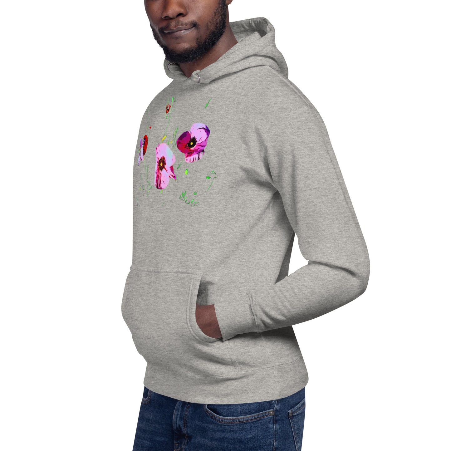 Field of Pink Poppy Flowers Unisex Hoodie