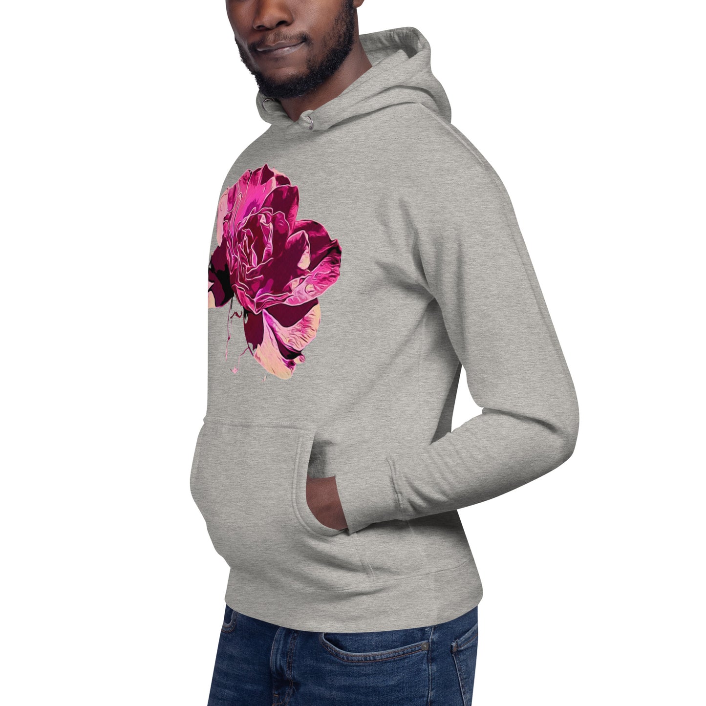 Big Pink Rose Flower Unisex Hoodie