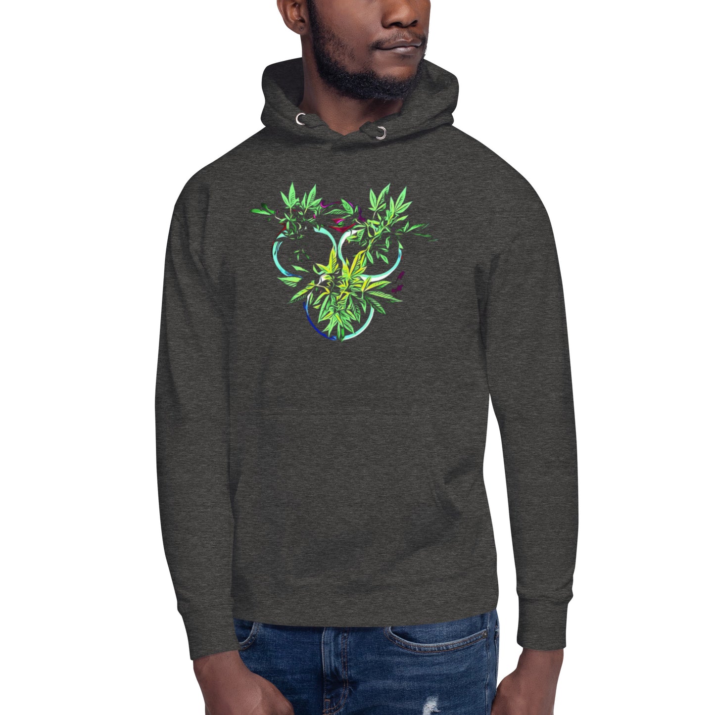 3 Blue Cannabis Pot Plants Unisex Hoodie