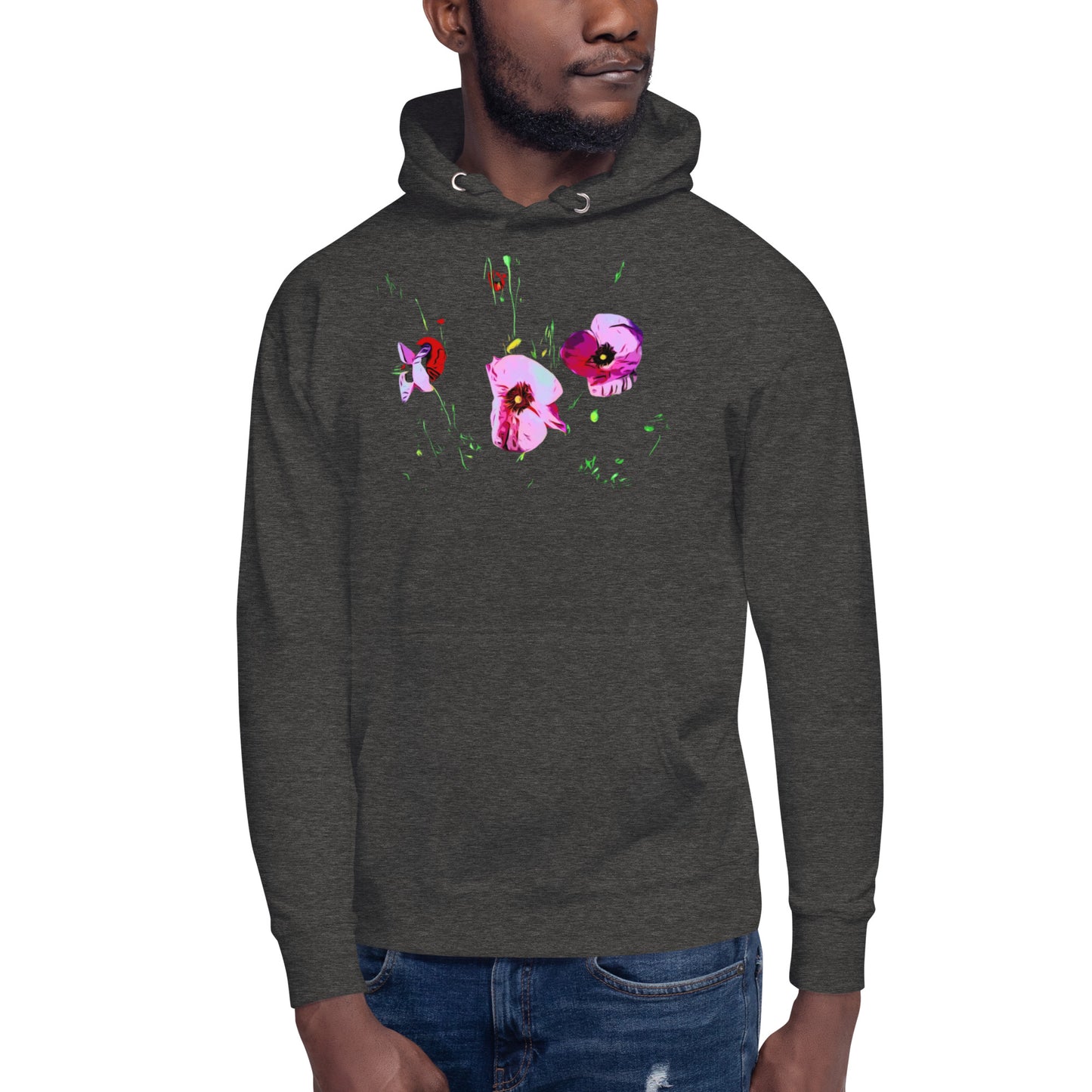 Field of Pink Poppy Flowers Unisex Hoodie
