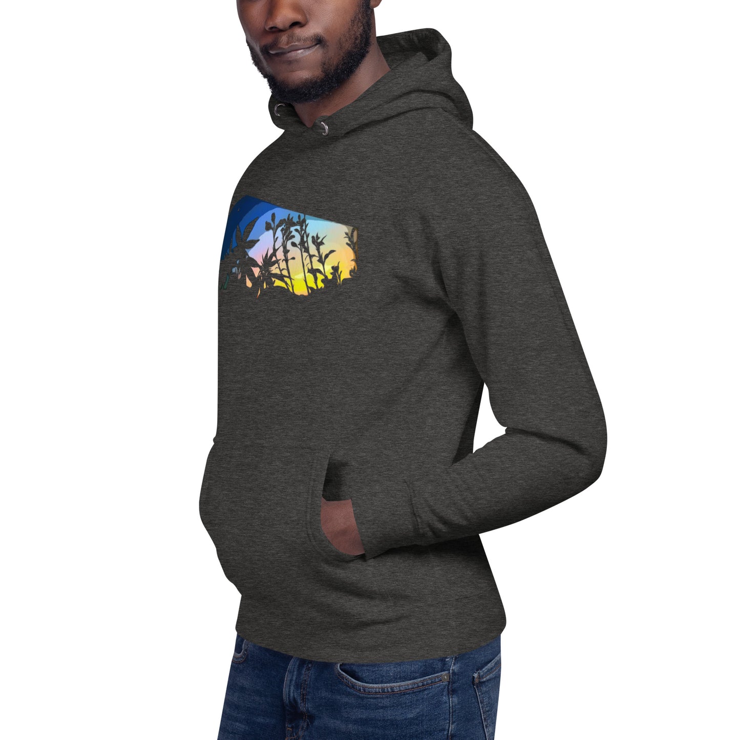 Cannabis and Starflower Moon Unisex Hoodie