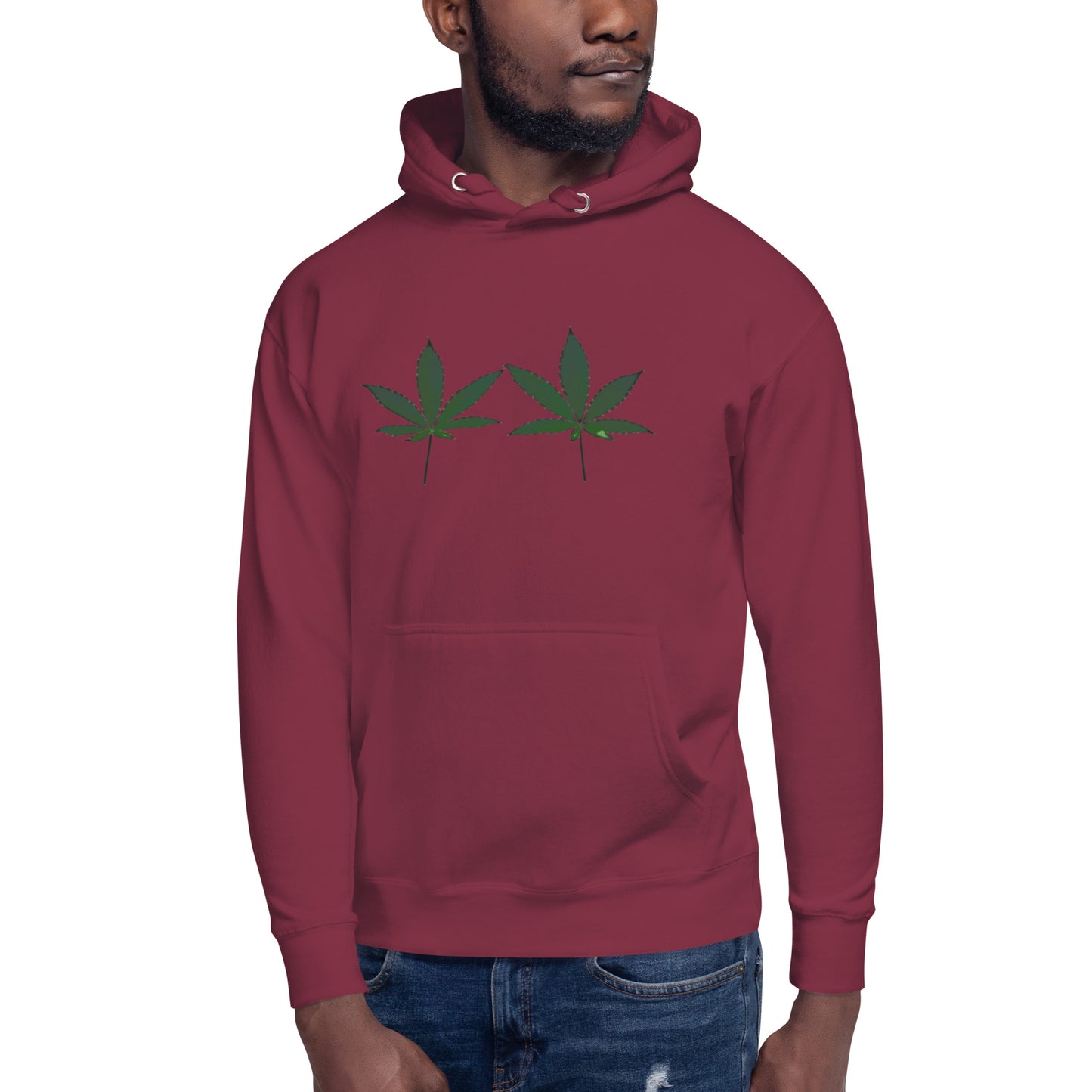Green Cannabis Leaves Unisex Hoodie