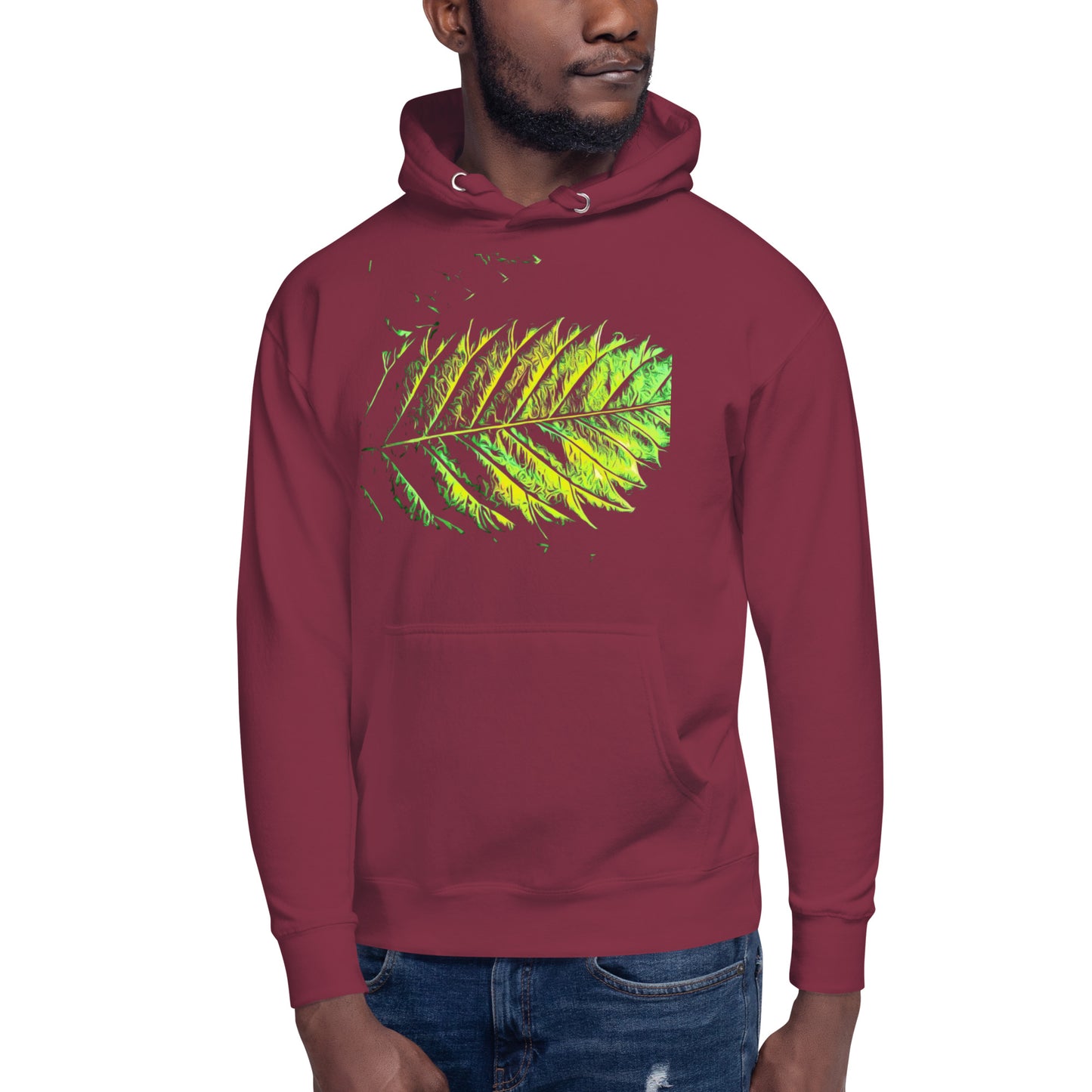 Double Serrated Cannabis Leaf Unisex Hoodie