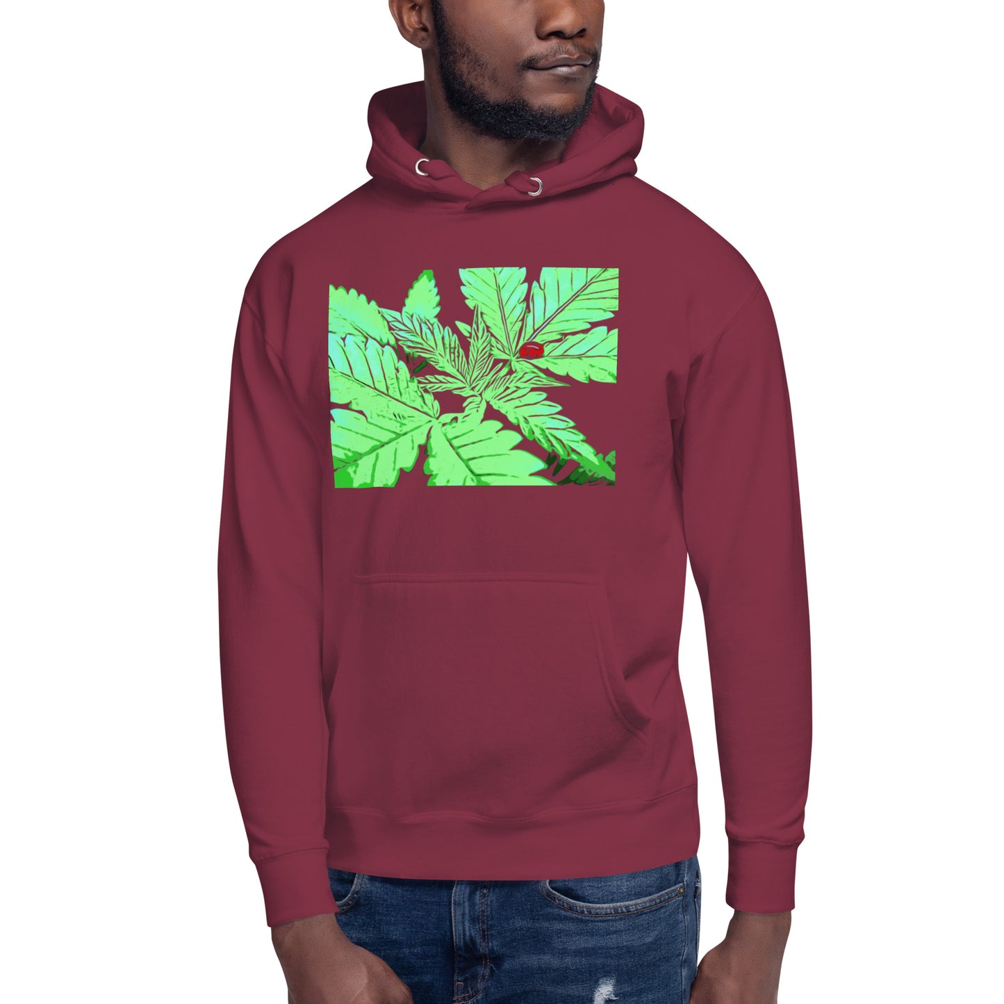 Ladybug Cannabis Plant Unisex Hoodie