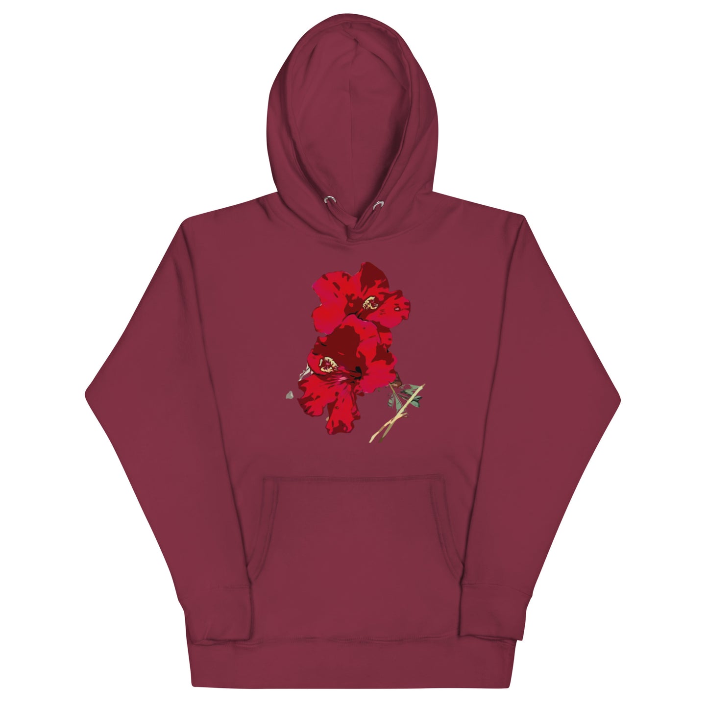 Twin Hibiscus Flowers Unisex Hoodie