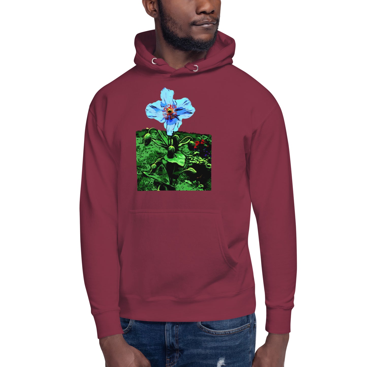 Blue Poppy Flower Unisex Hoodie