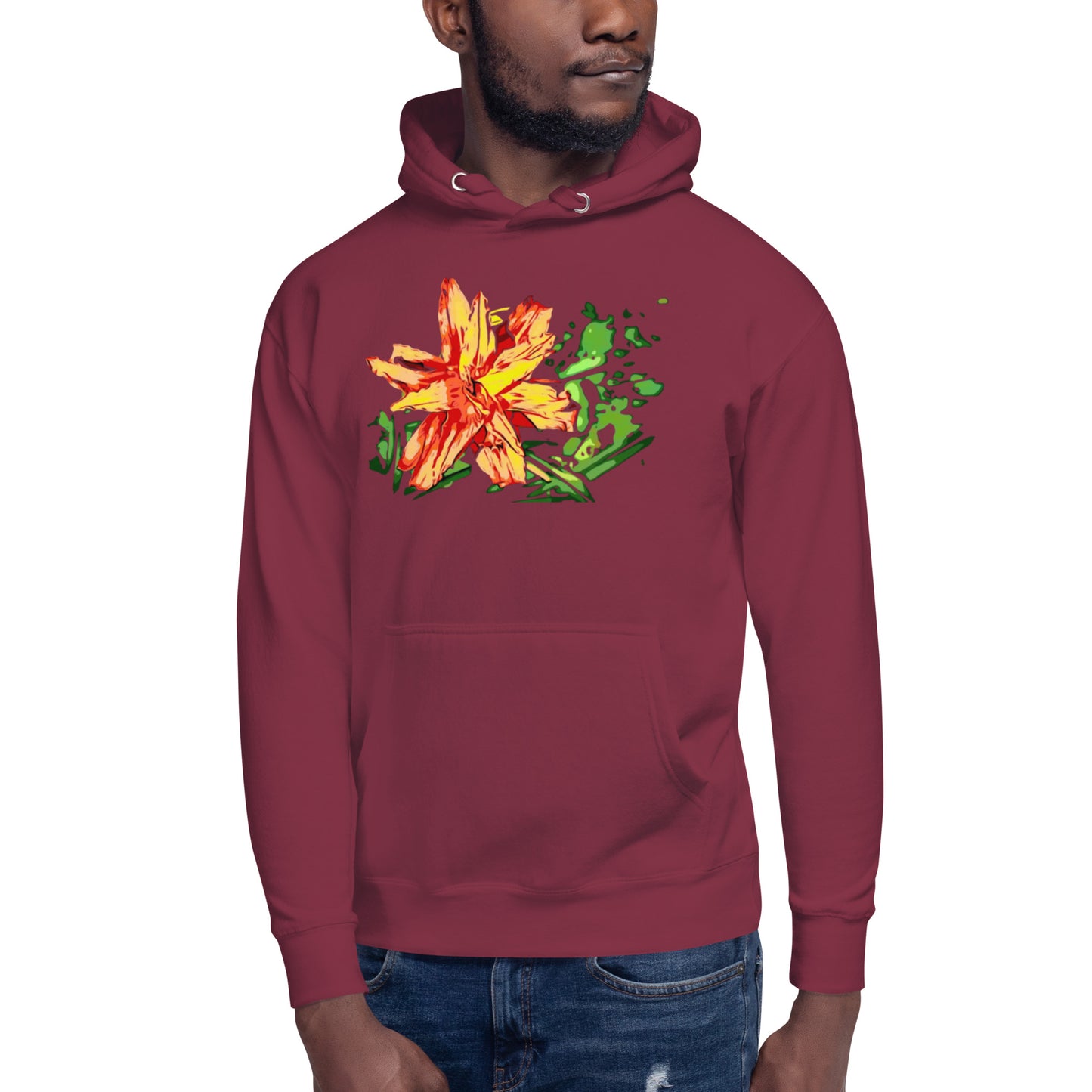Orange Flower Unisex Hoodie
