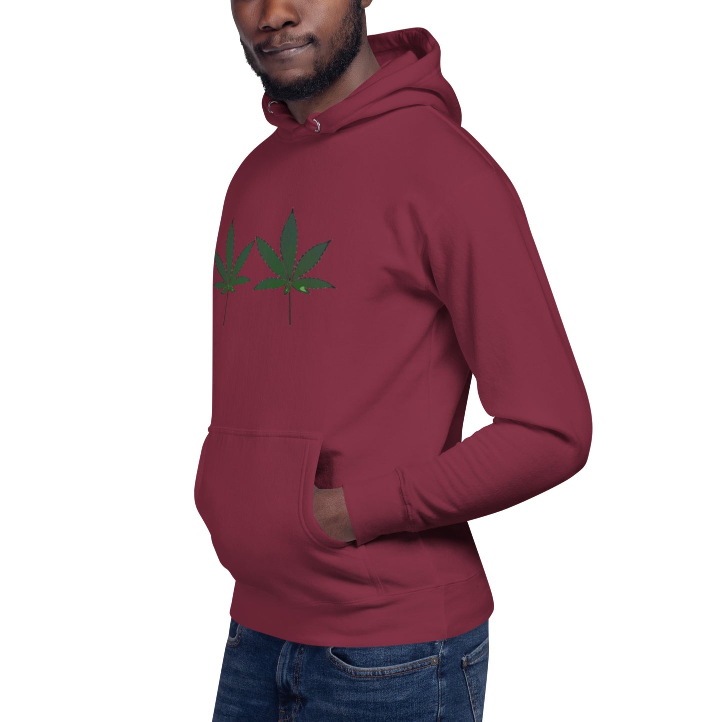 Green Cannabis Leaves Unisex Hoodie