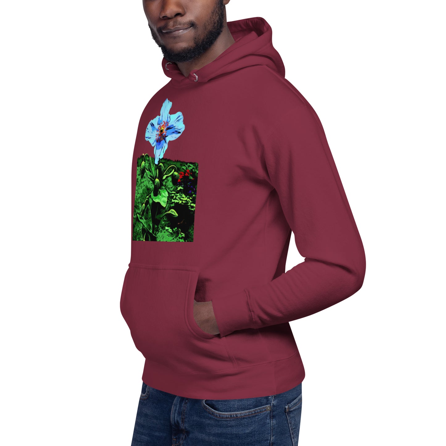 Blue Poppy Flower Unisex Hoodie