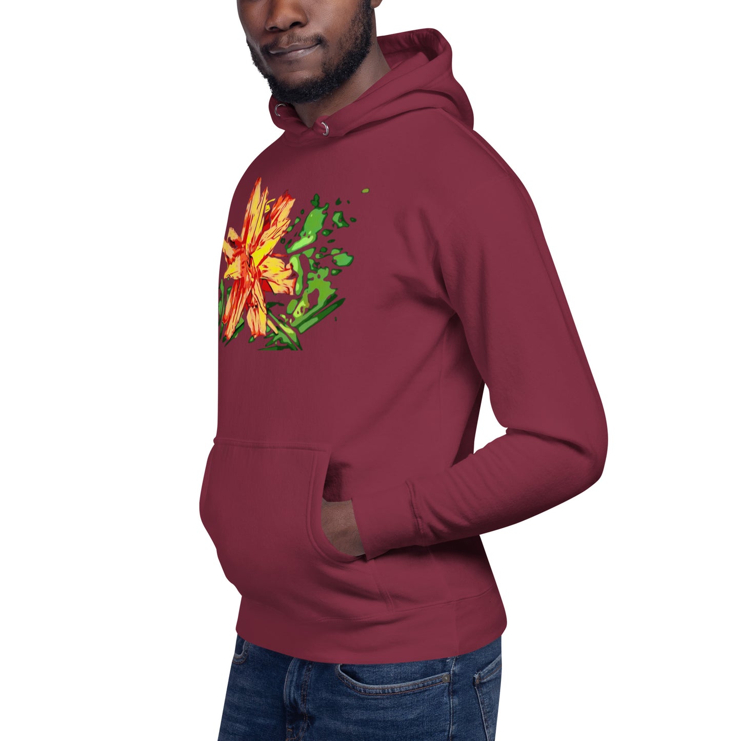 Orange Flower Unisex Hoodie