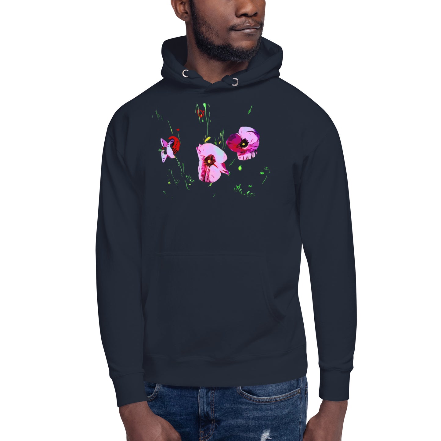Field of Pink Poppy Flowers Unisex Hoodie