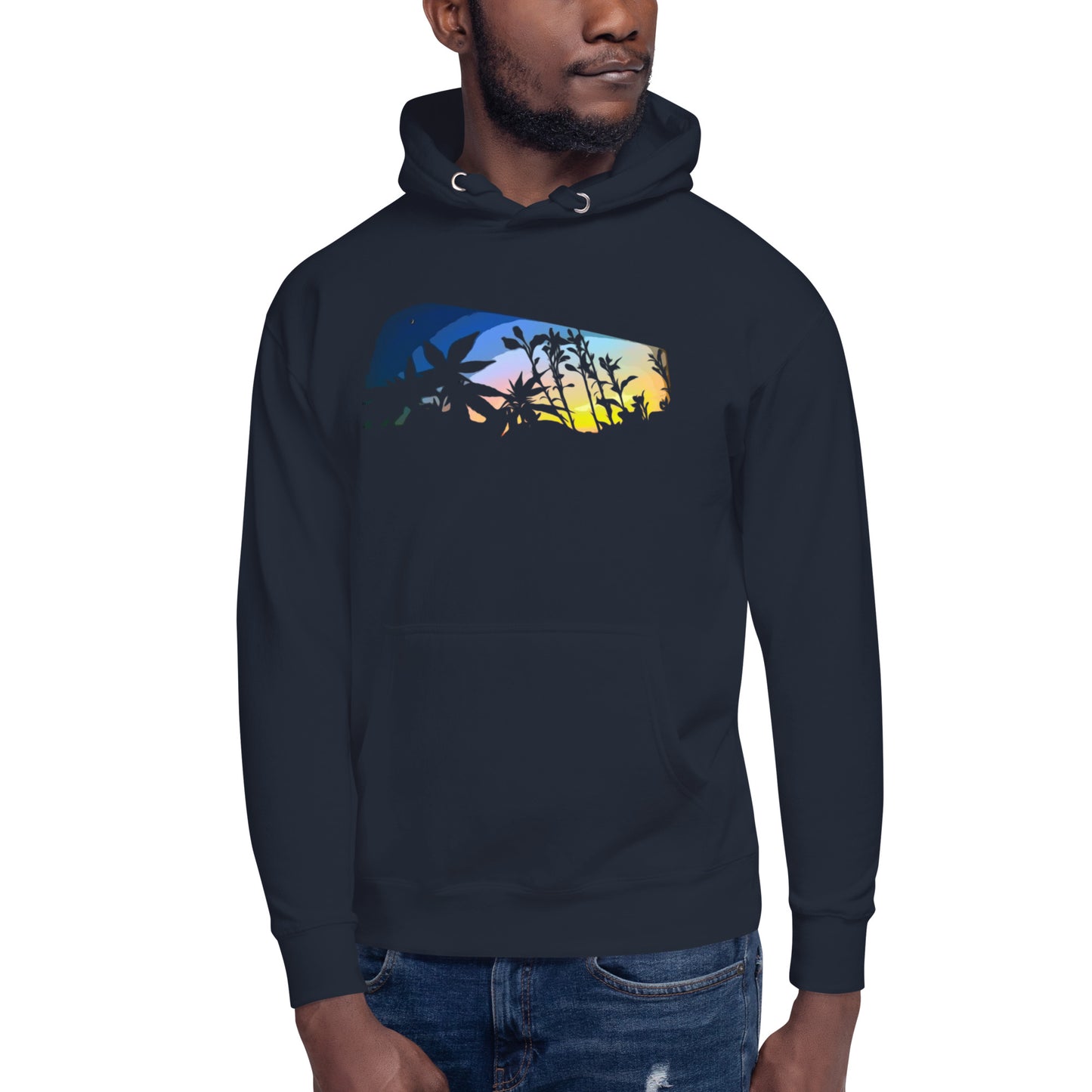 Cannabis and Starflower Moon Unisex Hoodie