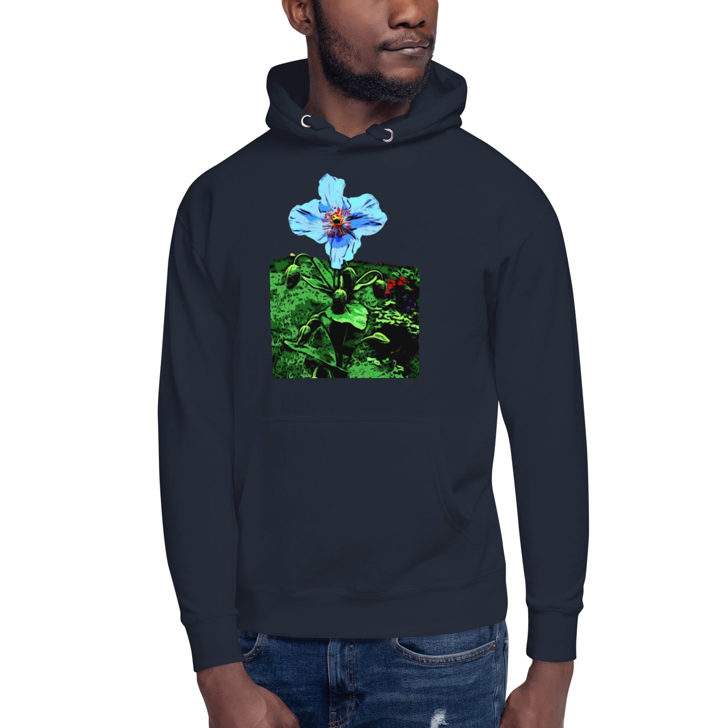 Blue Poppy Flower Unisex Hoodie