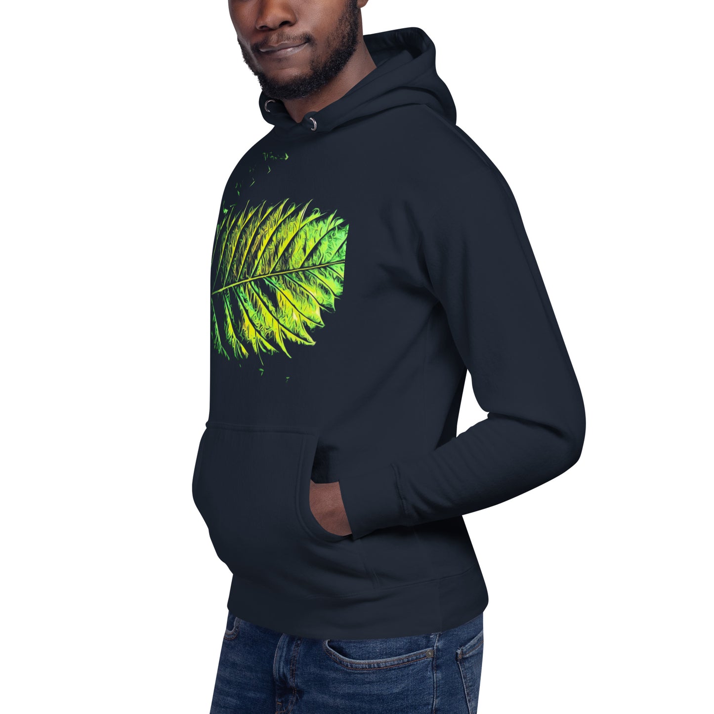 Double Serrated Cannabis Leaf Unisex Hoodie