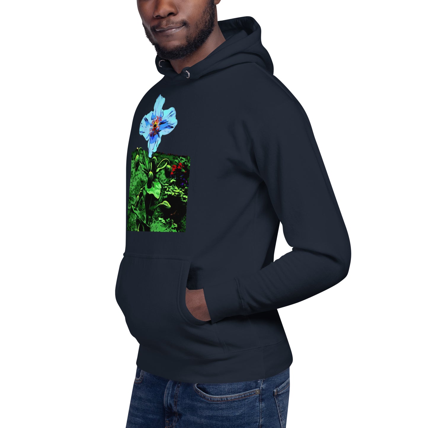 Blue Poppy Flower Unisex Hoodie