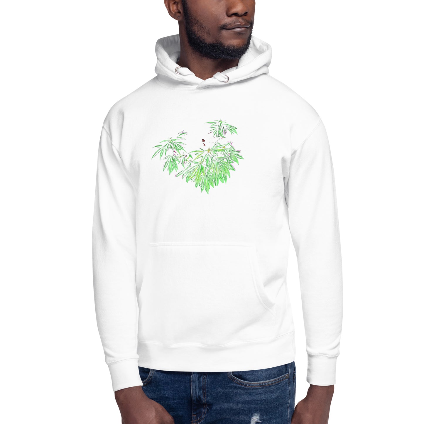 Heart Shaped Cannabis Plant Unisex Hoodie
